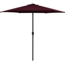 MAISON EXCLUSIVE - Parasol de jardin et mât en aluminium 270x246 cm rouge bordeaux