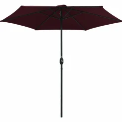 MAISON EXCLUSIVE - Parasol de jardin et mât en aluminium 270x246 cm rouge bordeaux