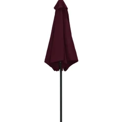 MAISON EXCLUSIVE - Parasol de jardin et mât en aluminium 270x246 cm rouge bordeaux