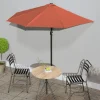 MAISON EXCLUSIVE - Parasol de balcon et mât en aluminium terre cuite 270x144x222cm