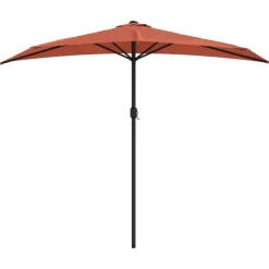 MAISON EXCLUSIVE - Parasol de balcon et mât en aluminium terre cuite 270x144x222cm