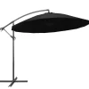 MAISON EXCLUSIVE - Parasol suspendu avec poteau noir 3 m