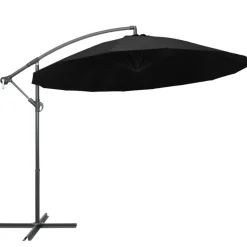 MAISON EXCLUSIVE - Parasol suspendu avec poteau noir 3 m