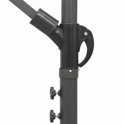 MAISON EXCLUSIVE - Parasol suspendu avec poteau noir 3 m