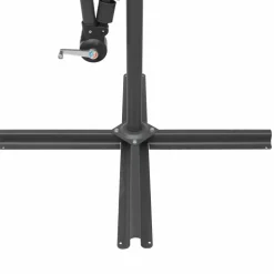 MAISON EXCLUSIVE - Parasol suspendu avec poteau noir 3 m
