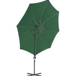 MAISON EXCLUSIVE - Parasol de jardin en porte-à-faux avec mât en acier vert