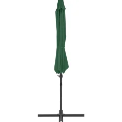 MAISON EXCLUSIVE - Parasol de jardin en porte-à-faux avec mât en acier vert