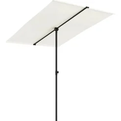 MAISON EXCLUSIVE - Parasol de jardin avec mât en aluminium 2x1,5 m blanc sable