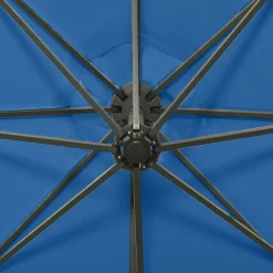 MAISON EXCLUSIVE - Parasol de jardin en porte-à-faux et mât et lumières led