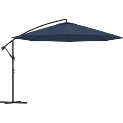 MAISON EXCLUSIVE - Parasol de jardin en porte-à-faux 3,5 m bleu