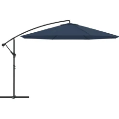 MAISON EXCLUSIVE - Parasol de jardin en porte-à-faux 3,5 m bleu