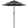 MAISON EXCLUSIVE - Parasol de jardin à 3 niveaux avec mât en aluminium anthracite