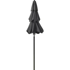 MAISON EXCLUSIVE - Parasol de jardin à 3 niveaux avec mât en aluminium anthracite