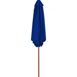 MAISON EXCLUSIVE - Parasol de jardin avec mât en bois bleu 270 cm