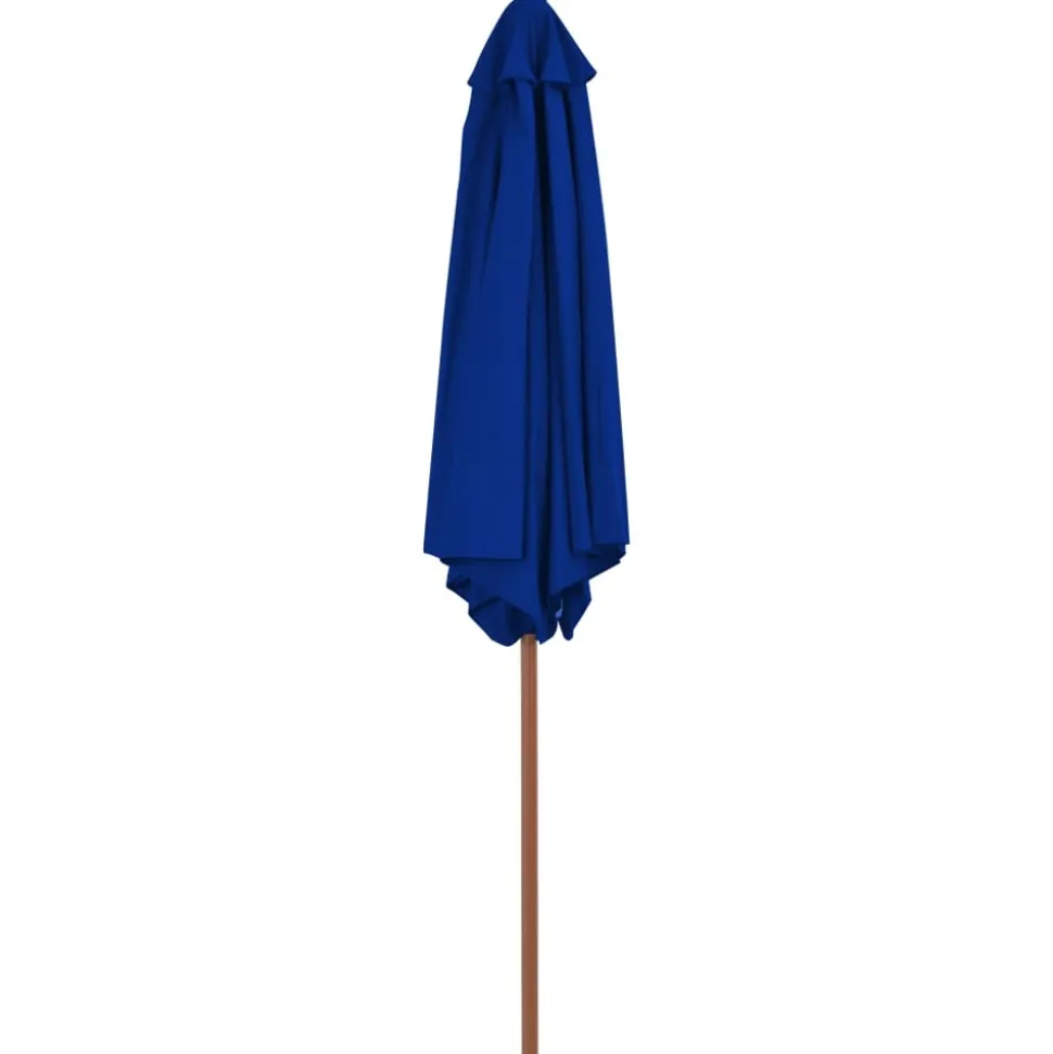 MAISON EXCLUSIVE - Parasol de jardin avec mât en bois bleu 270 cm