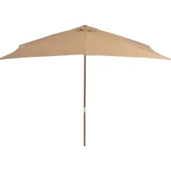 MAISON EXCLUSIVE - Parasol d'extérieur avec mât en bois 200 x 300 cm taupe