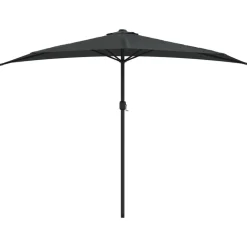 MAISON EXCLUSIVE - Parasol de balcon et mât en aluminium anthracite 300x155cm demi