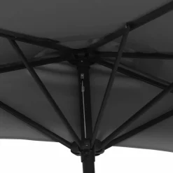 MAISON EXCLUSIVE - Parasol de balcon et mât en aluminium anthracite 300x155cm demi