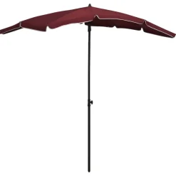 MAISON EXCLUSIVE - Parasol de jardin avec mât 200x130 cm rouge bordeaux