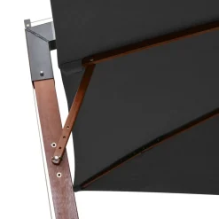 MAISON EXCLUSIVE - Parasol de jardin suspendu avec mât anthracite bois de sapin