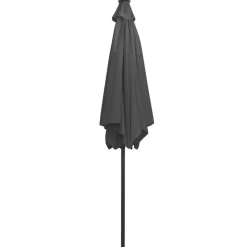 MAISON EXCLUSIVE - Parasol de jardin et lumières led mât en aluminium anthracite