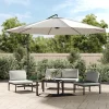 MAISON EXCLUSIVE - Parasol de jardin en porte-à-faux 3,5 m blanc sable
