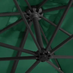 MAISON EXCLUSIVE - Parasol de jardin en porte-à-faux lumières led et mât en acier