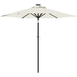 MAISON EXCLUSIVE - Parasol de jardin avec mât en acier blanc 225x225x212 cm