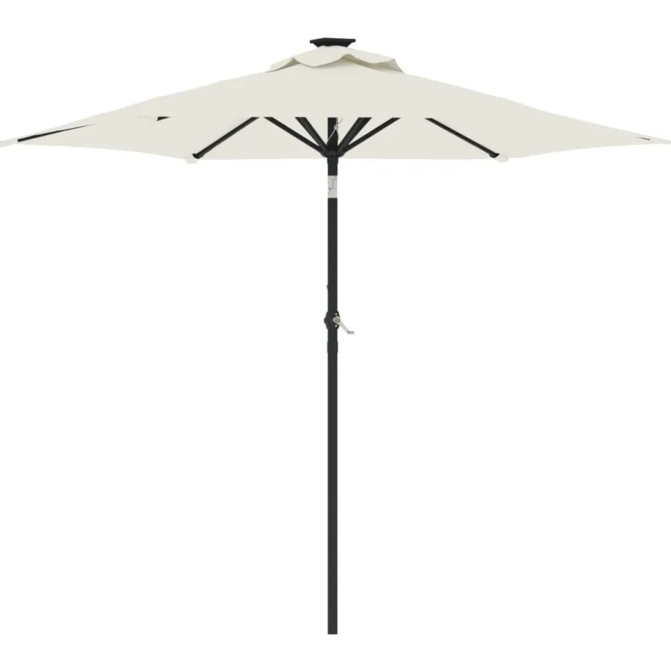 MAISON EXCLUSIVE - Parasol de jardin avec mât en acier blanc 225x225x212 cm
