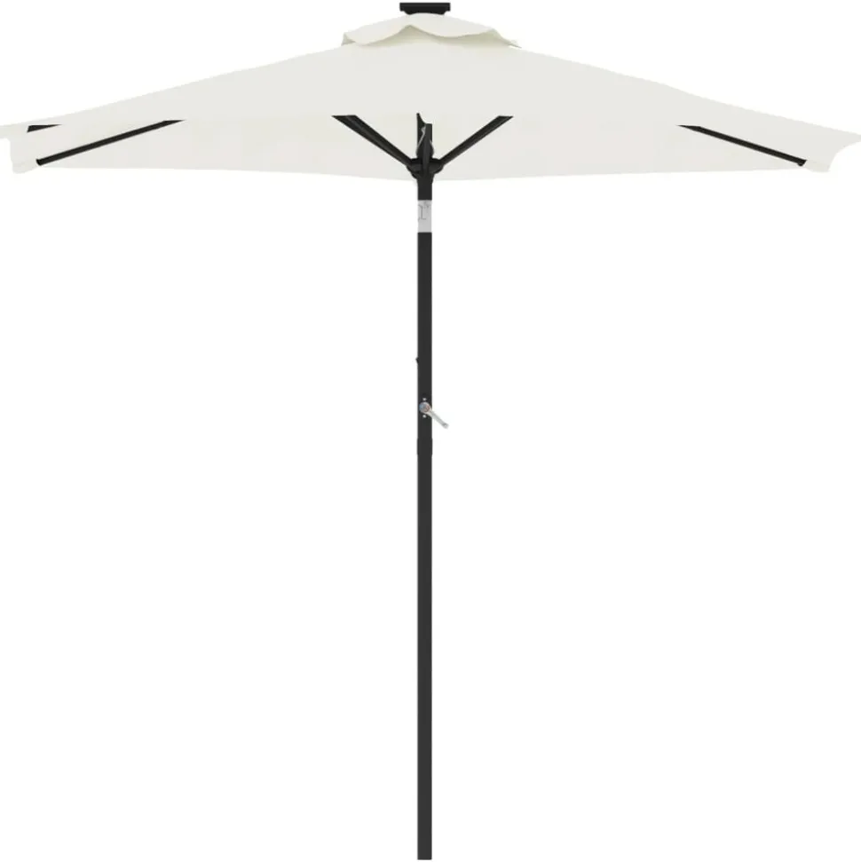 MAISON EXCLUSIVE - Parasol de jardin avec mât en acier blanc 225x225x212 cm