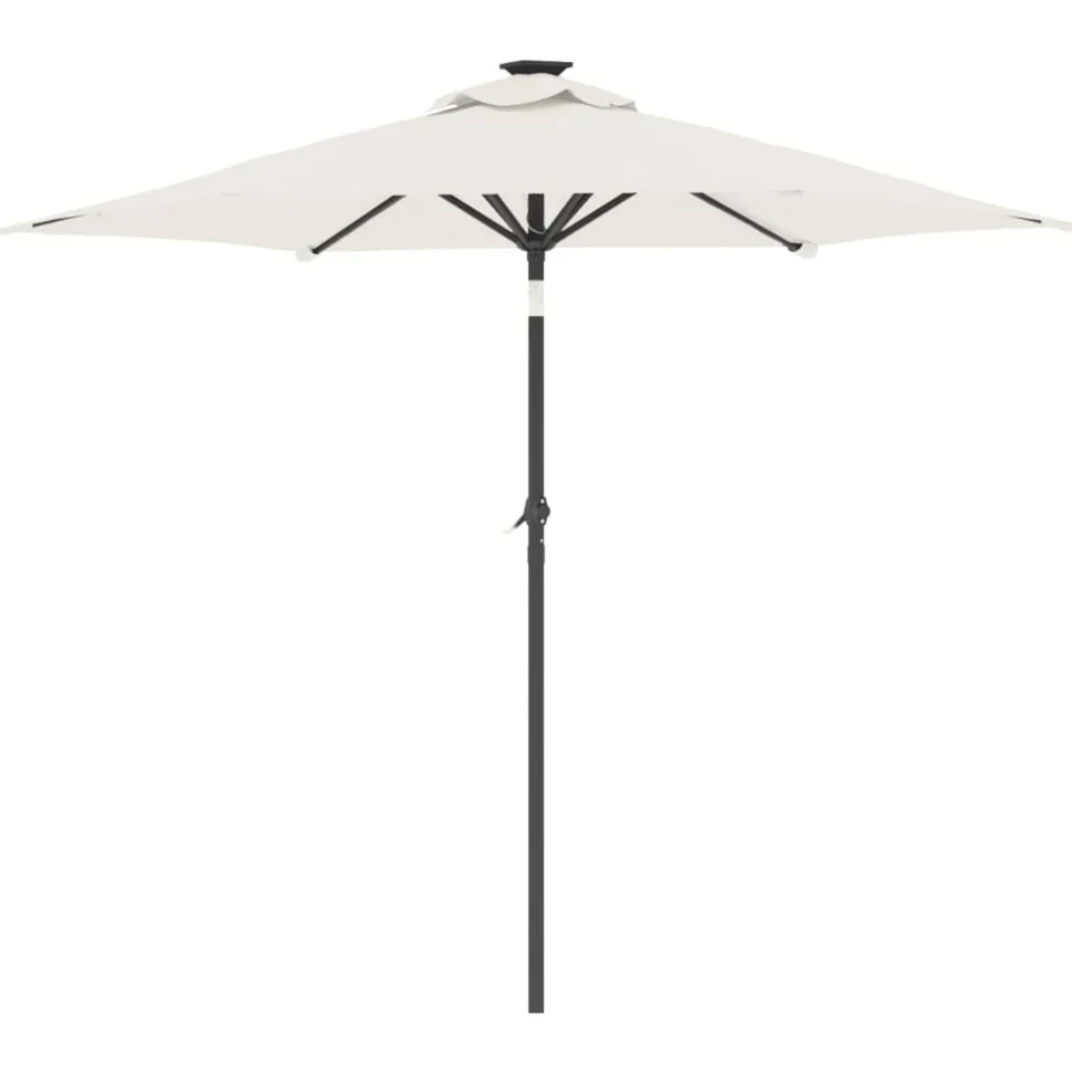 MAISON EXCLUSIVE - Parasol de jardin avec mât en acier blanc 225x225x212 cm