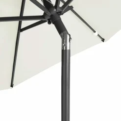 MAISON EXCLUSIVE - Parasol de jardin avec mât en acier blanc 225x225x212 cm