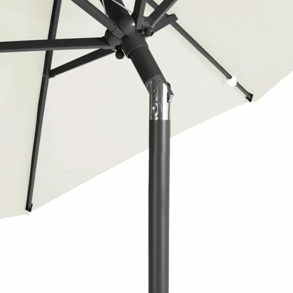 MAISON EXCLUSIVE - Parasol de jardin avec mât en acier blanc 225x225x212 cm