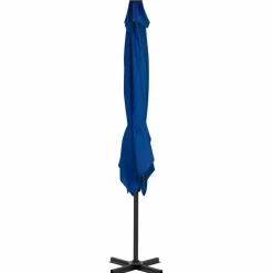 MAISON EXCLUSIVE - Parasol de jardin en porte-à-faux mât en aluminium bleu azuré
