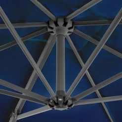 MAISON EXCLUSIVE - Parasol de jardin en porte-à-faux mât en aluminium bleu azuré