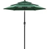 MAISON EXCLUSIVE - Parasol de jardin à 3 niveaux avec mât en aluminium vert 2 m