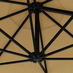 MAISON EXCLUSIVE - Parasol mural de jardin avec led 300 cm taupe