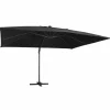 MAISON EXCLUSIVE - Parasol déporté avec lumières led aluminium 400x300 cm noir