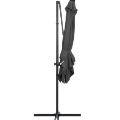 MAISON EXCLUSIVE - Parasol de jardin en porte-à-faux lumières led et mât en acier