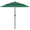 MAISON EXCLUSIVE - Parasol de jardin à 3 niveaux avec mât en aluminium vert 2,5 m
