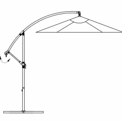 MAISON EXCLUSIVE - Parasol de jardin en porte-à-faux 3 m blanc sable