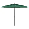 MAISON EXCLUSIVE - Parasol de jardin à 3 niveaux avec mât en aluminium vert 3 m