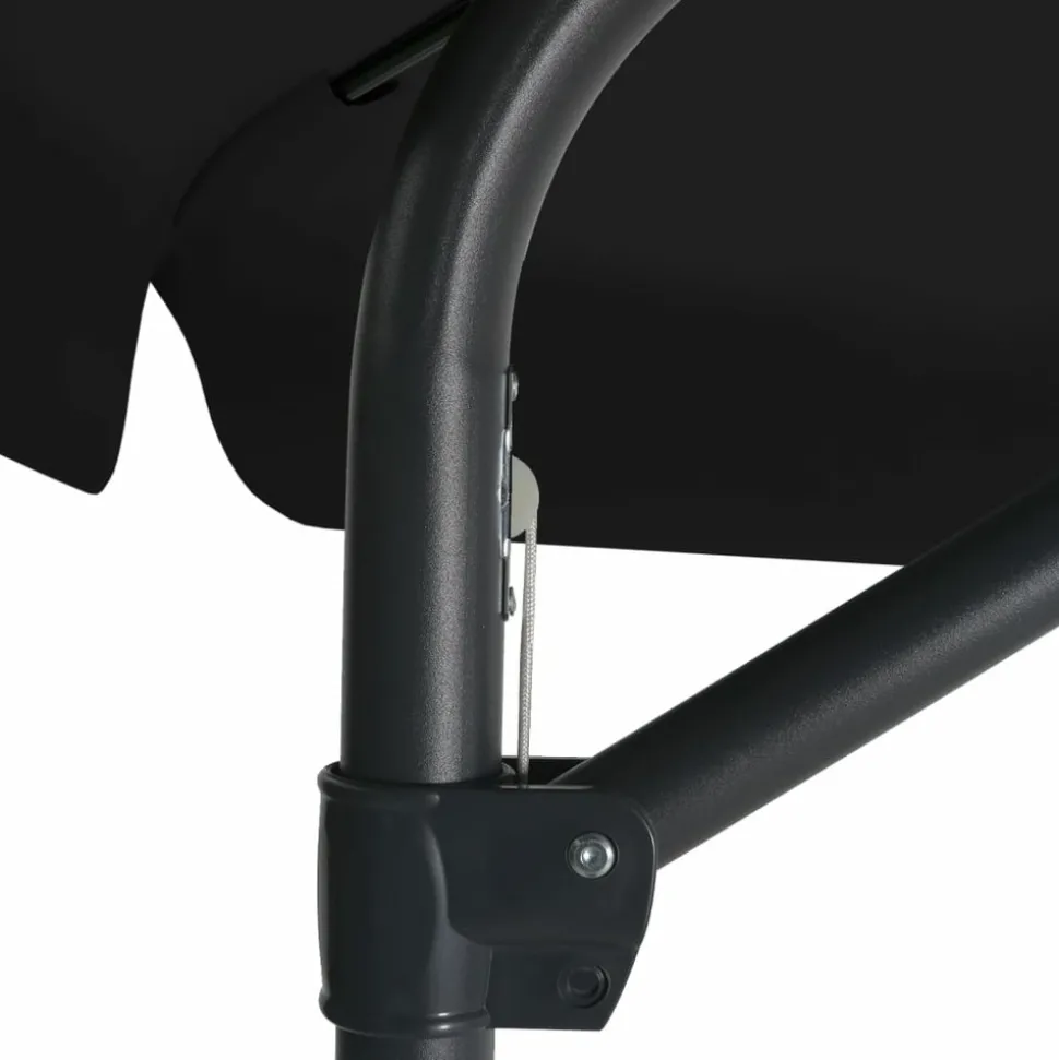 MAISON EXCLUSIVE - Parasol de jardin avec mât en acier 300 cm noir