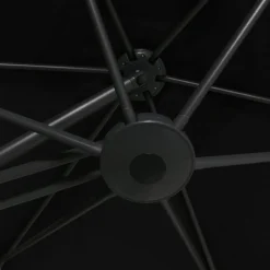 MAISON EXCLUSIVE - Parasol de jardin avec mât en acier 300 cm noir