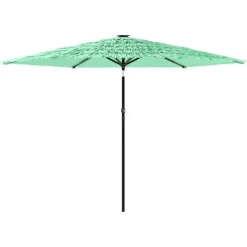 MAISON EXCLUSIVE - Parasol de jardin avec mât en acier vert 288x288x225 cm