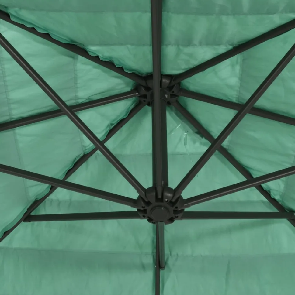 MAISON EXCLUSIVE - Parasol de jardin avec mât en acier vert 288x288x225 cm