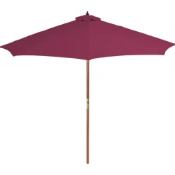 MAISON EXCLUSIVE - Parasol d'extérieur avec mât en bois 300 cm rouge bordeaux