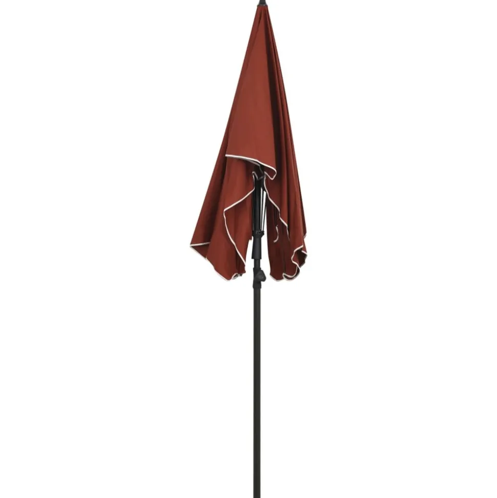 MAISON EXCLUSIVE - Parasol de jardin avec mât 200x130 cm terre cuite