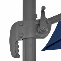 MAISON EXCLUSIVE - Parasol de jardin en porte-à-faux et mât en aluminium bleu azur