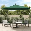 MAISON EXCLUSIVE - Parasol de jardin en porte-à-feux et lumières led mât en métal